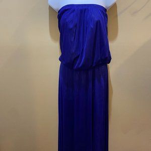 Sty;ish and comfortable Cynthia Rowley Sheer Blue Maxi Dress size small